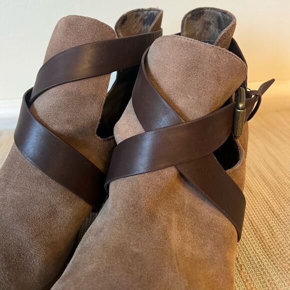 Isola Davan Ankle Boots Havana Brown Alaska Suede Size 10M - Picture 6 of 16